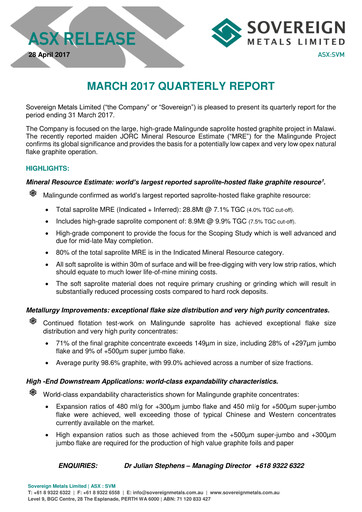 Thumbnail Sovereign Metals Quarterly Report 2017-q3