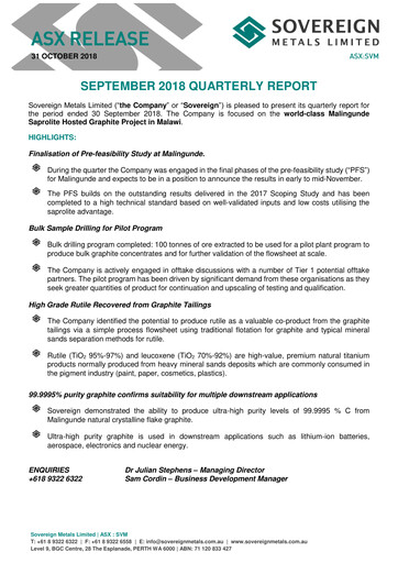 Thumbnail Sovereign Metals Quarterly Report 2018-q1