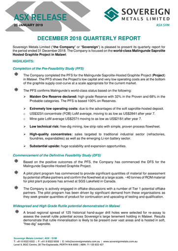 Thumbnail Sovereign Metals Quarterly Report 2018-q2