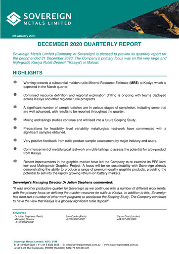 Thumbnail Sovereign Metals Quarterly Report 2020-q2
