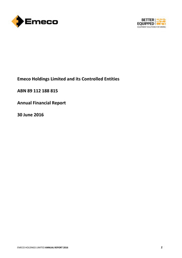 Thumbnail Emeco Holdings Annual Report 2016