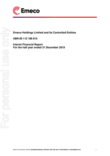 Thumbnail Emeco Holdings Financial Report 2020-h1