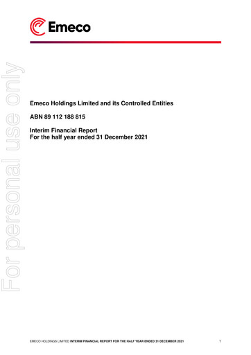 Thumbnail Emeco Holdings Financial Report 2022-h1