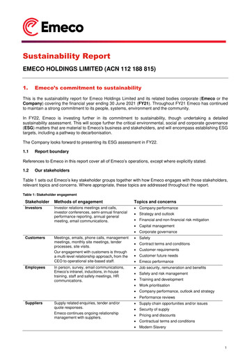 Thumbnail Emeco Holdings Sustainability Report 2021
