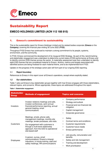 Thumbnail Emeco Holdings Sustainability Report 2022