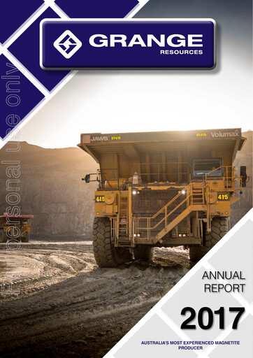 Thumbnail Grange Resources Annual Report 2017