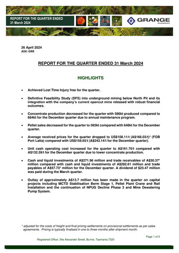 Thumbnail Grange Resources Quarterly Report 2024-q1