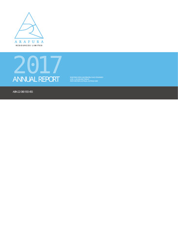 Thumbnail Arafura Rare Earths Annual Report 2017