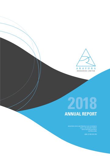 Thumbnail Arafura Rare Earths Annual Report 2018