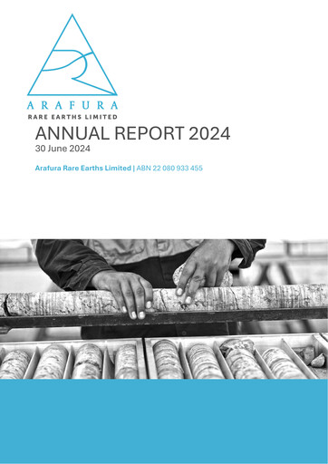 Thumbnail Arafura Rare Earths Annual Report 2024