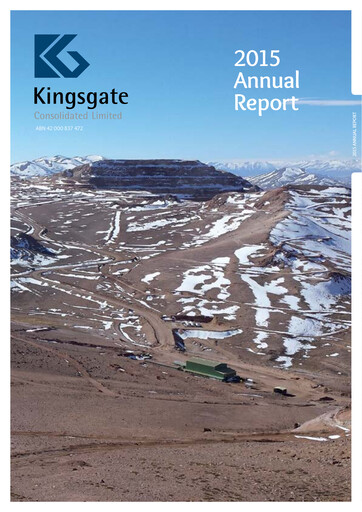 Thumbnail Kingsgate Consolidated Limited Annual Report 2015