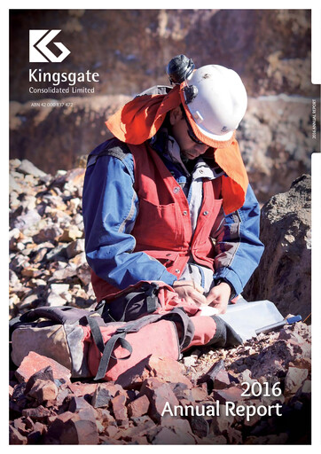Thumbnail Kingsgate Consolidated Limited Annual Report 2016