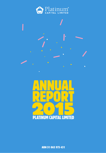 Thumbnail Platinum Capital Annual Report 2015