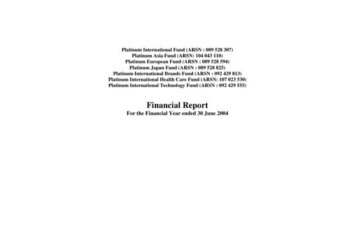 Thumbnail Platinum Capital Financial Statement 2004