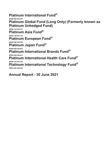Thumbnail Platinum Capital Financial Statement 2021