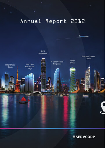 Miniature Servcorp Limited Rapport annuel 2012