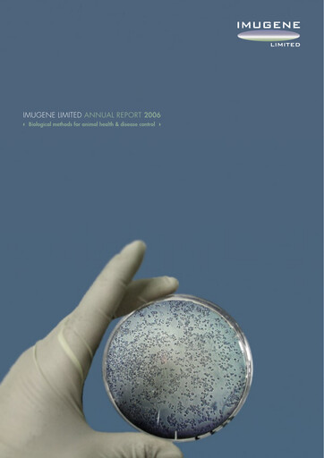 Miniature Imugene Rapport annuel 2006