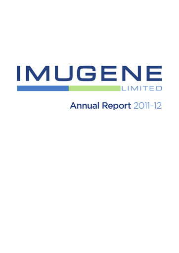 Miniature Imugene Rapport annuel 2012