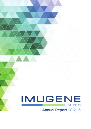 Miniature Imugene Rapport annuel 2013
