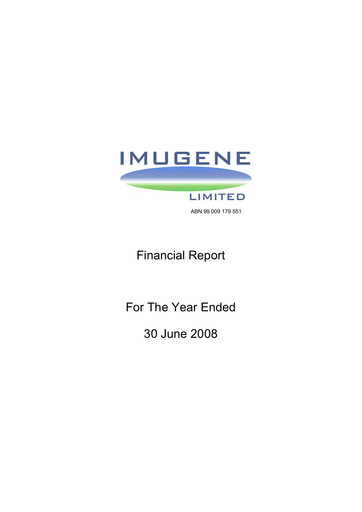 Thumbnail Imugene Financial Report 2008