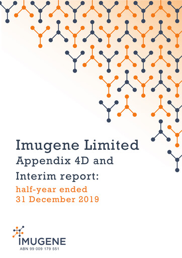 Miniature Imugene Rapport semestriel 2020-h1