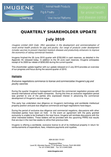 Vorschaubild Imugene Quartalsbericht 2010-q4