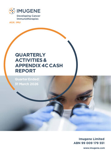 Thumbnail Imugene Quarterly Report 2026-q1