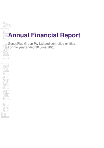 Thumbnail GenusPlus Group Limited Financial Report 2019-2020