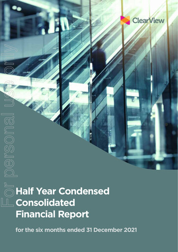 Thumbnail ClearView Wealth Limited Half-year Report 2022-h1