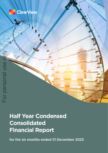 Thumbnail ClearView Wealth Limited Half-year Report 2026-h1