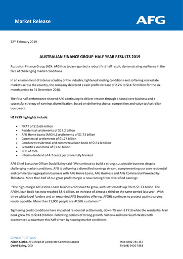 Thumbnail Australian Finance Group Half-year Report 2019-h1