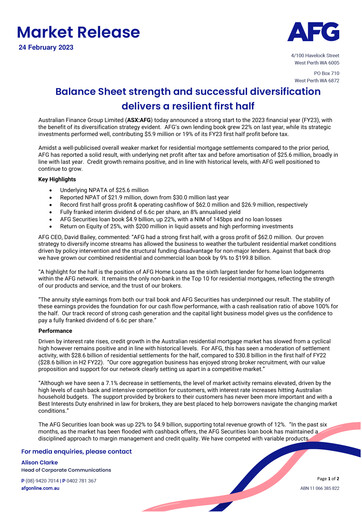 Thumbnail Australian Finance Group Half-year Report 2023-h1
