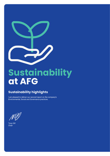 Thumbnail Australian Finance Group Sustainability Report 2022