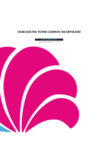 Thumbnail Chubu Electric Power
 Annual Report 2001