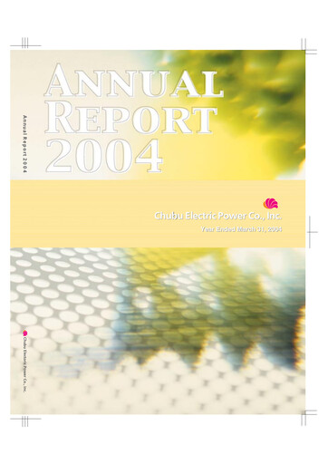 Thumbnail Chubu Electric Power
 Annual Report 2004