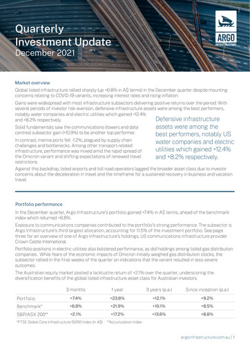 Vorschaubild Argo Global Listed Infrastructure Quartalsbericht 2021-q4