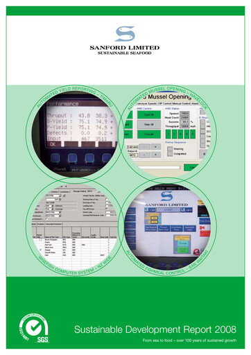 Thumbnail Sanford Limited Sustainability Report 2008