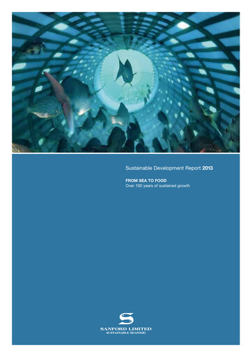 Thumbnail Sanford Limited Sustainability Report 2013