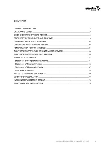 Thumbnail Aurelia Metals Annual Report 2017