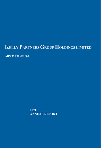 Thumbnail Kelly Partners Group Annual Report 2021