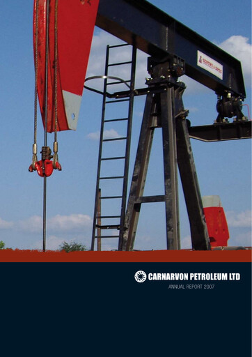 Thumbnail Carnarvon Energy Annual Report 2007