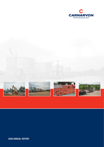 Thumbnail Carnarvon Energy Annual Report 2009