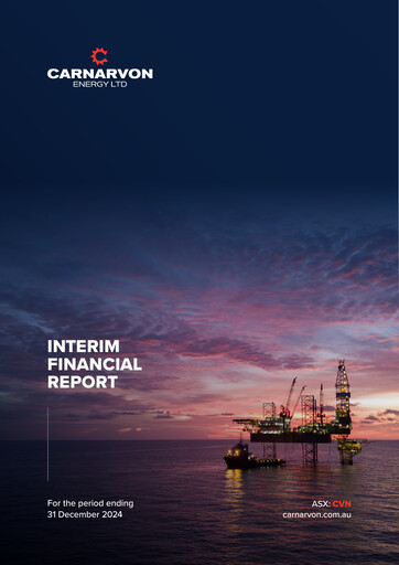 Thumbnail Carnarvon Energy Financial Report 2025-h1