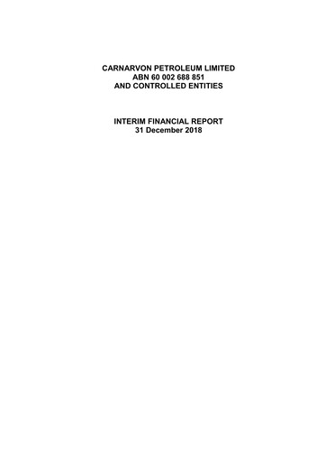 Thumbnail Carnarvon Energy Half-year Report 2018