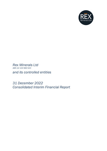 Vorschaubild Rex Minerals Halbjahresbericht 2022-h1