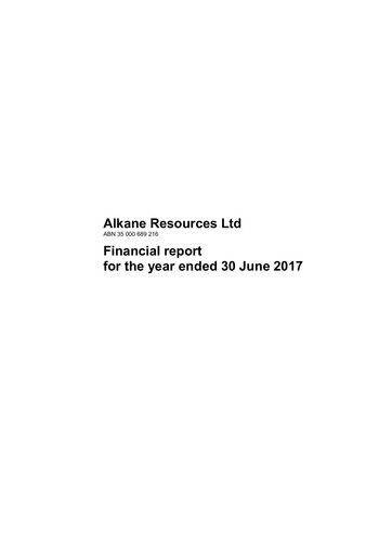 Thumbnail Alkane Resources Financial Report 2017