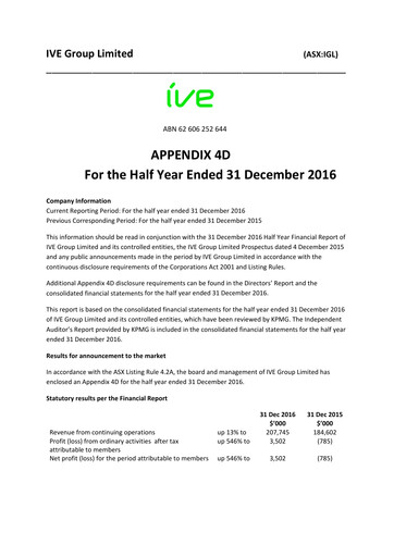 Thumbnail IVE Group Financial Report 2017-h1