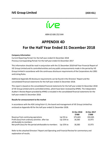 Thumbnail IVE Group Financial Report 2019-h1