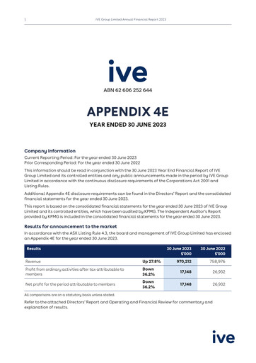 Thumbnail IVE Group Financial Report 2023