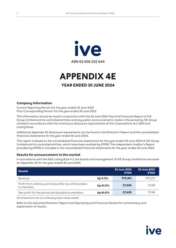 Thumbnail IVE Group Financial Report 2024